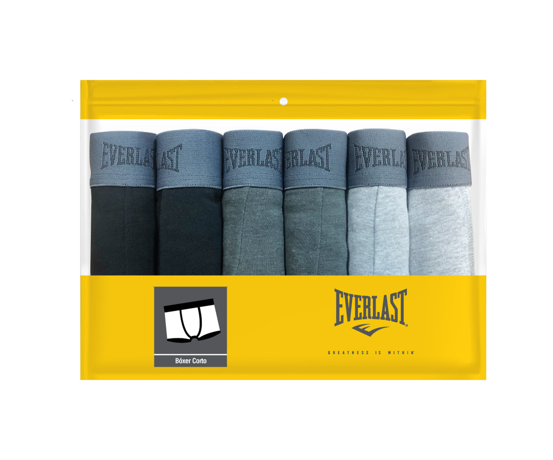 Pack 6 Bóxers Cortos Everlast Multicolor para Hombre