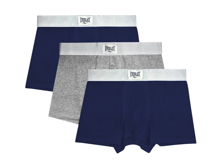 Pack 3 Bóxers Largos Everlast Marino y Gris para Hombre