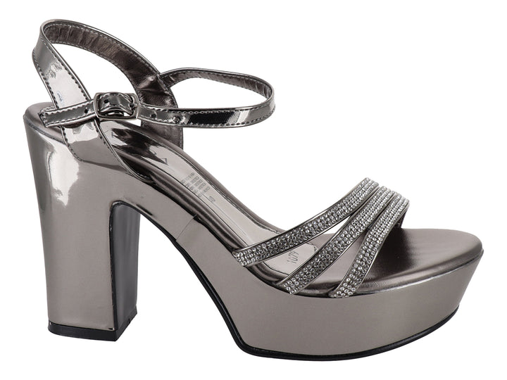 Sandalias Eluviera Plata Metálicas para Mujer