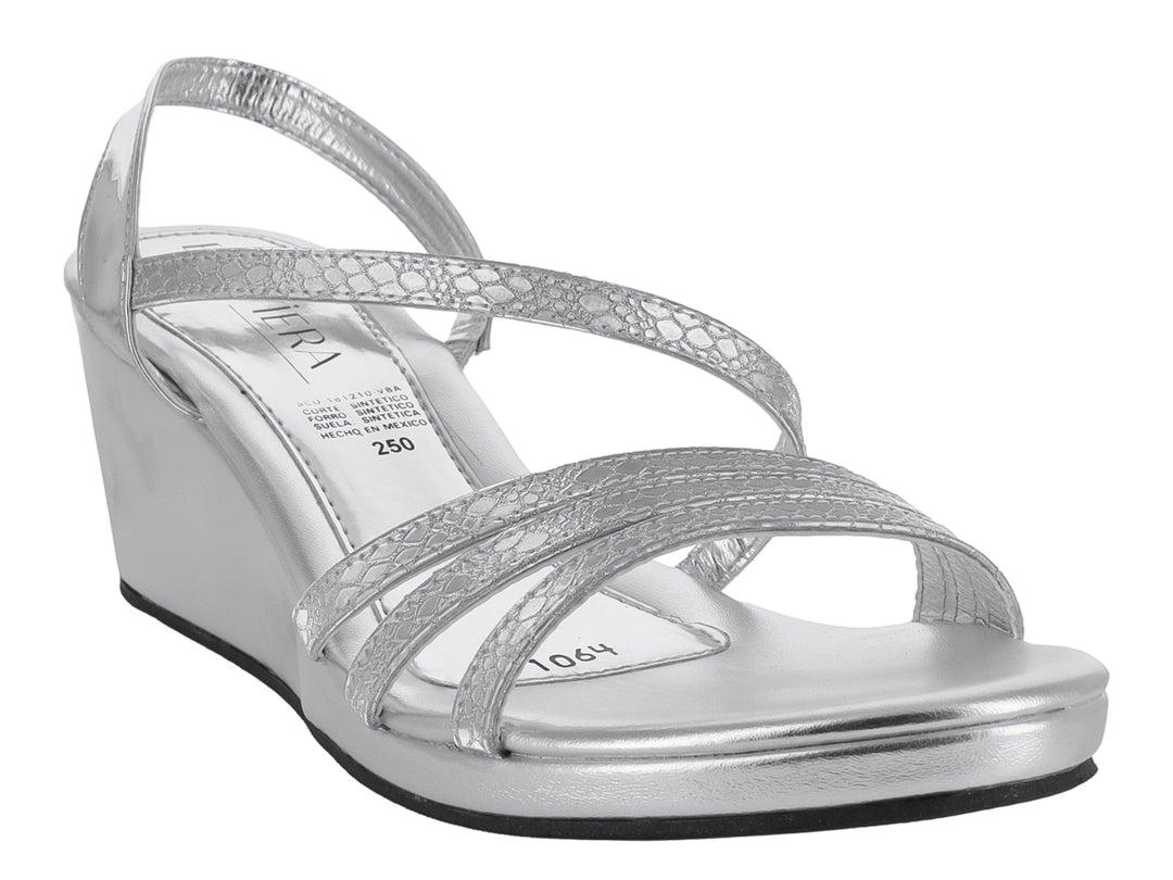 Sandalias Eluviera Plata Metálico para Mujer