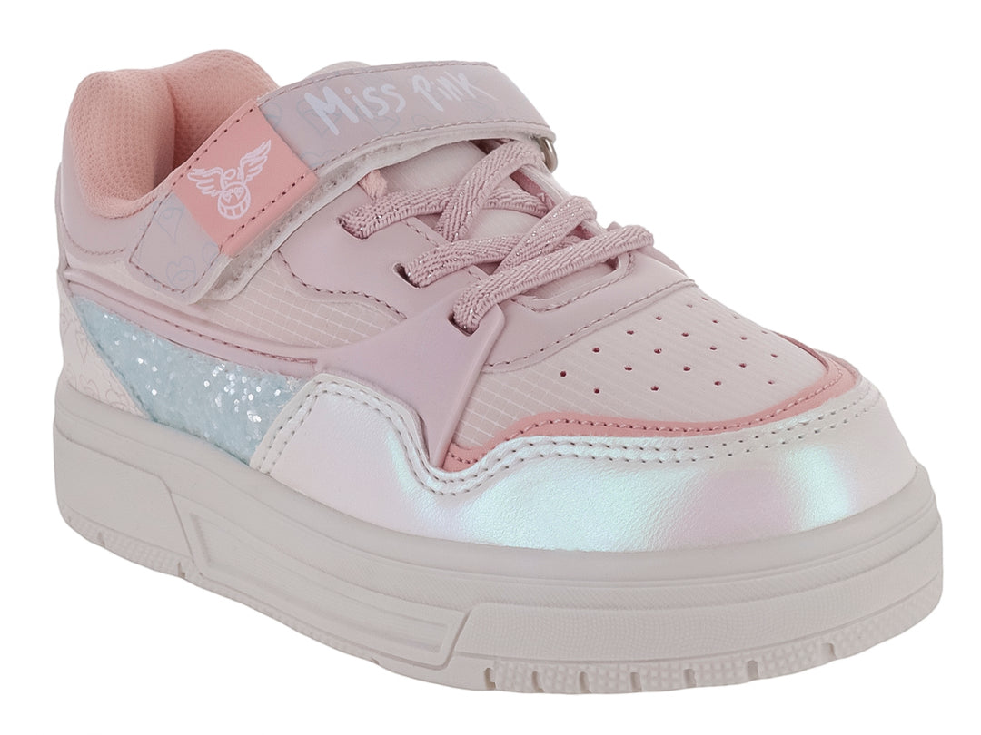 Tenis Clasben Mini Grant Latte Rosa para Niña