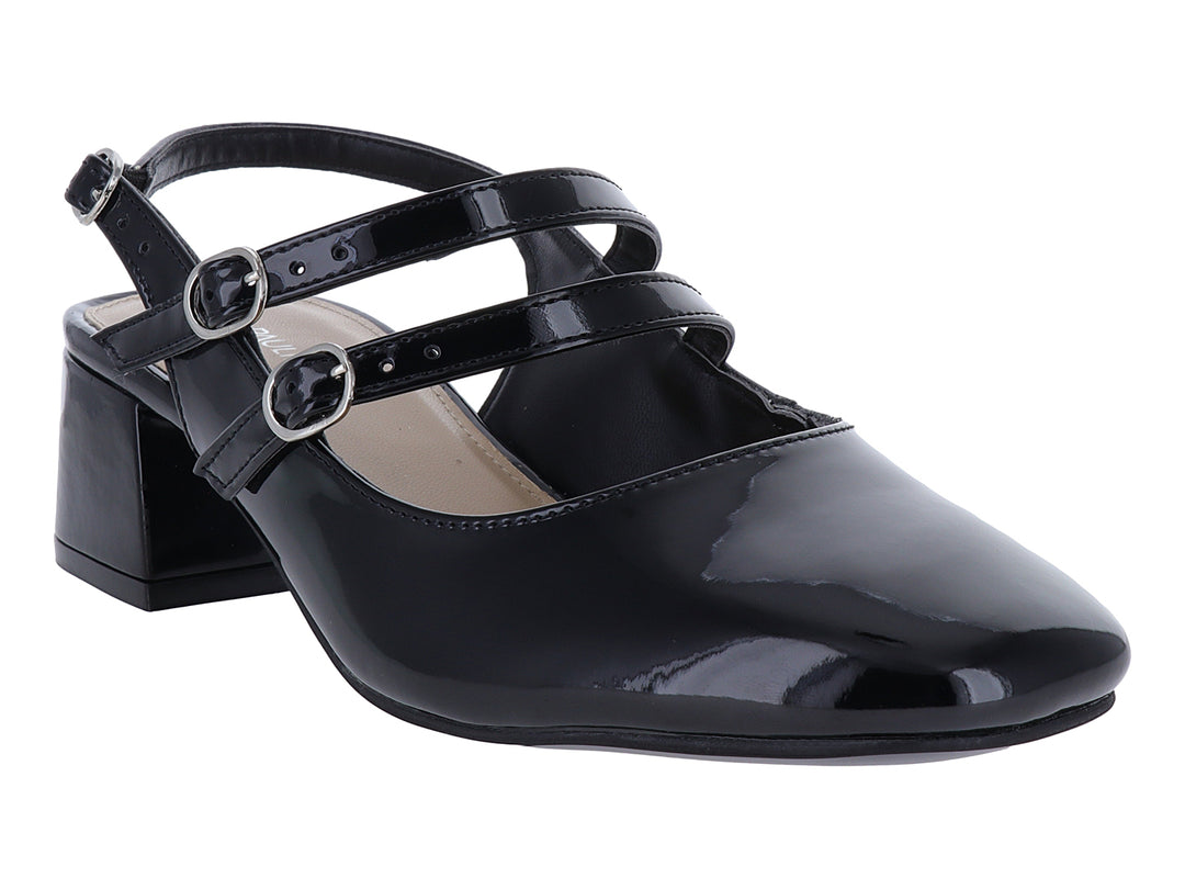 Zapatillas Lady Paulina Negro Charol para Mujer