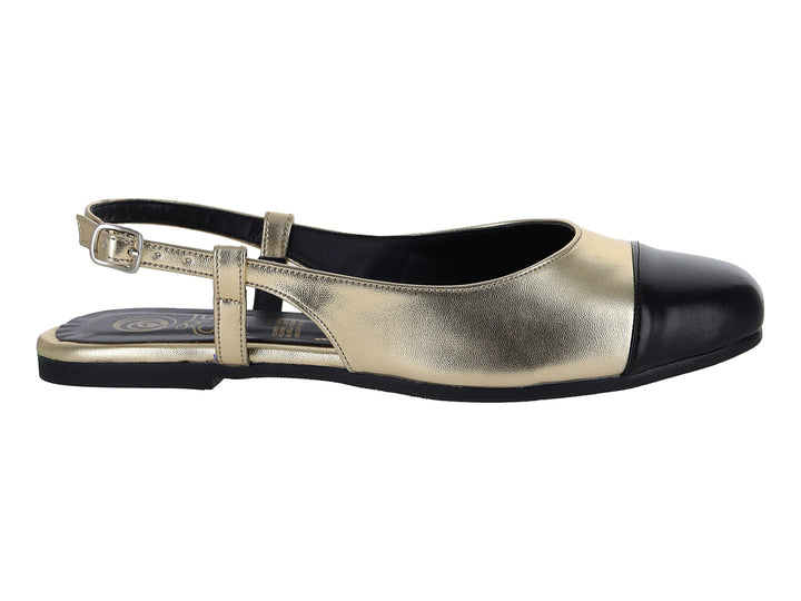 Zapatos Ballerinas Luna Rosa Oro y Negro para Mujer