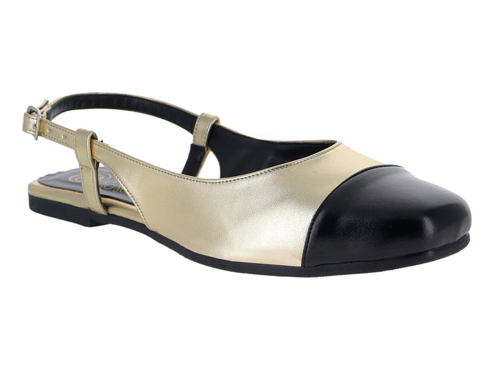Zapatos Ballerinas Luna Rosa Oro y Negro para Mujer