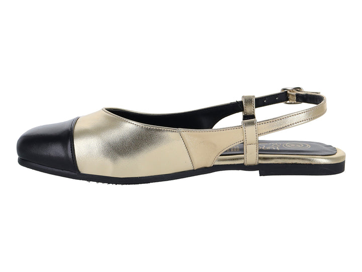 Zapatos Ballerinas Luna Rosa Oro y Negro para Mujer