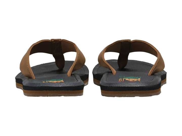 Sandalia VANS MN NEXPA SYNTHETIC color café con suela negra y detalles en colores rasta.