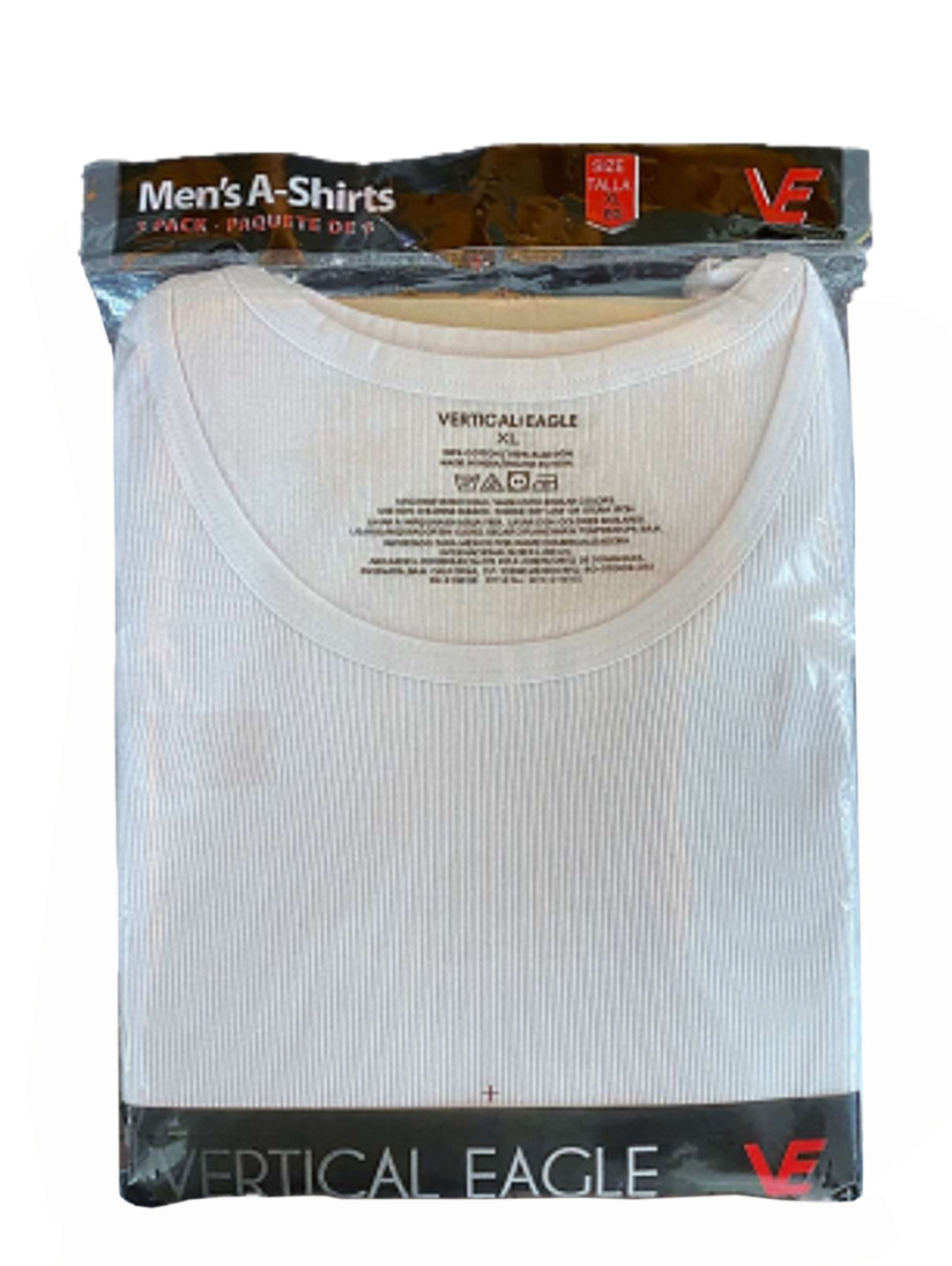 Pack 3 Playeras Interiores Vertical Eagle Negro para Hombre