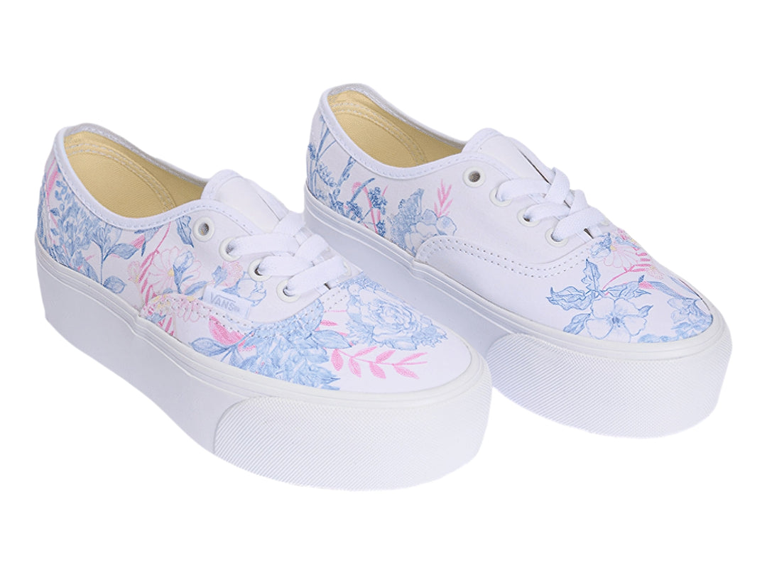 Tenis Vans Authentic Stackform Blanco Floral para Mujer