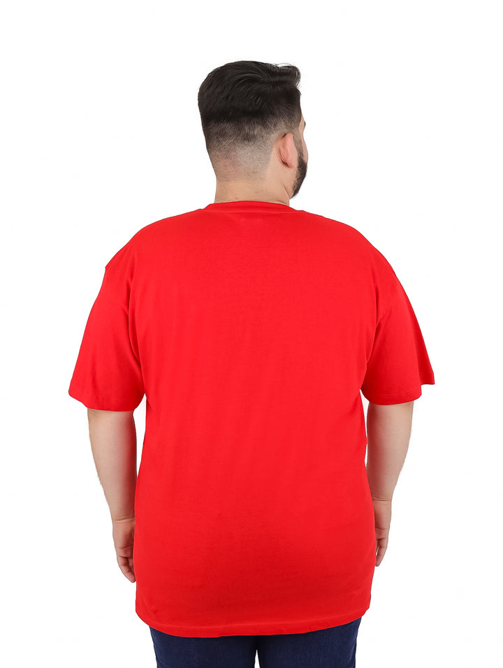 Playera Vertical Eagle Roja Lisa para Hombre