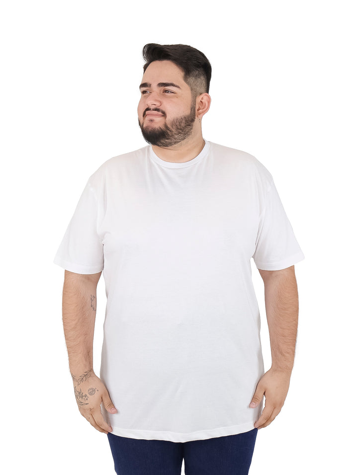 Playera Vertical Eagle Blanca Lisa para Hombre