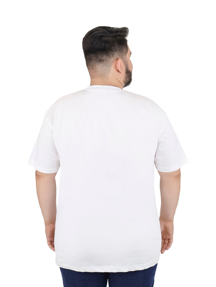 Playera Vertical Eagle Blanca Lisa para Hombre