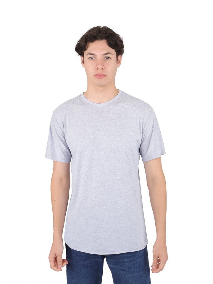 Playera Vertical Eagle Blanca Slub para Hombre
