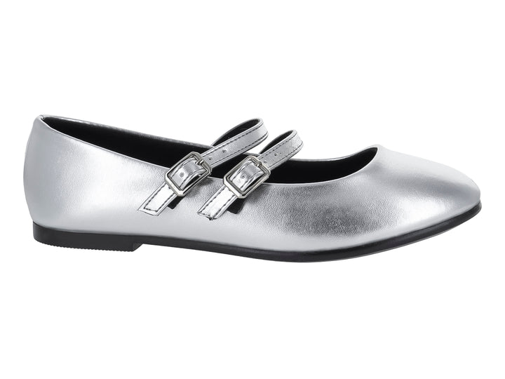 Zapatos Planos Tropicana Plata Metálicos para Niña