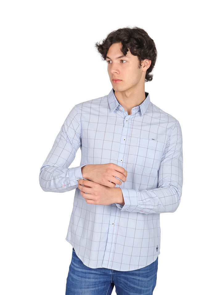 Camisa Rock Jeans Color Cielo para Hombre