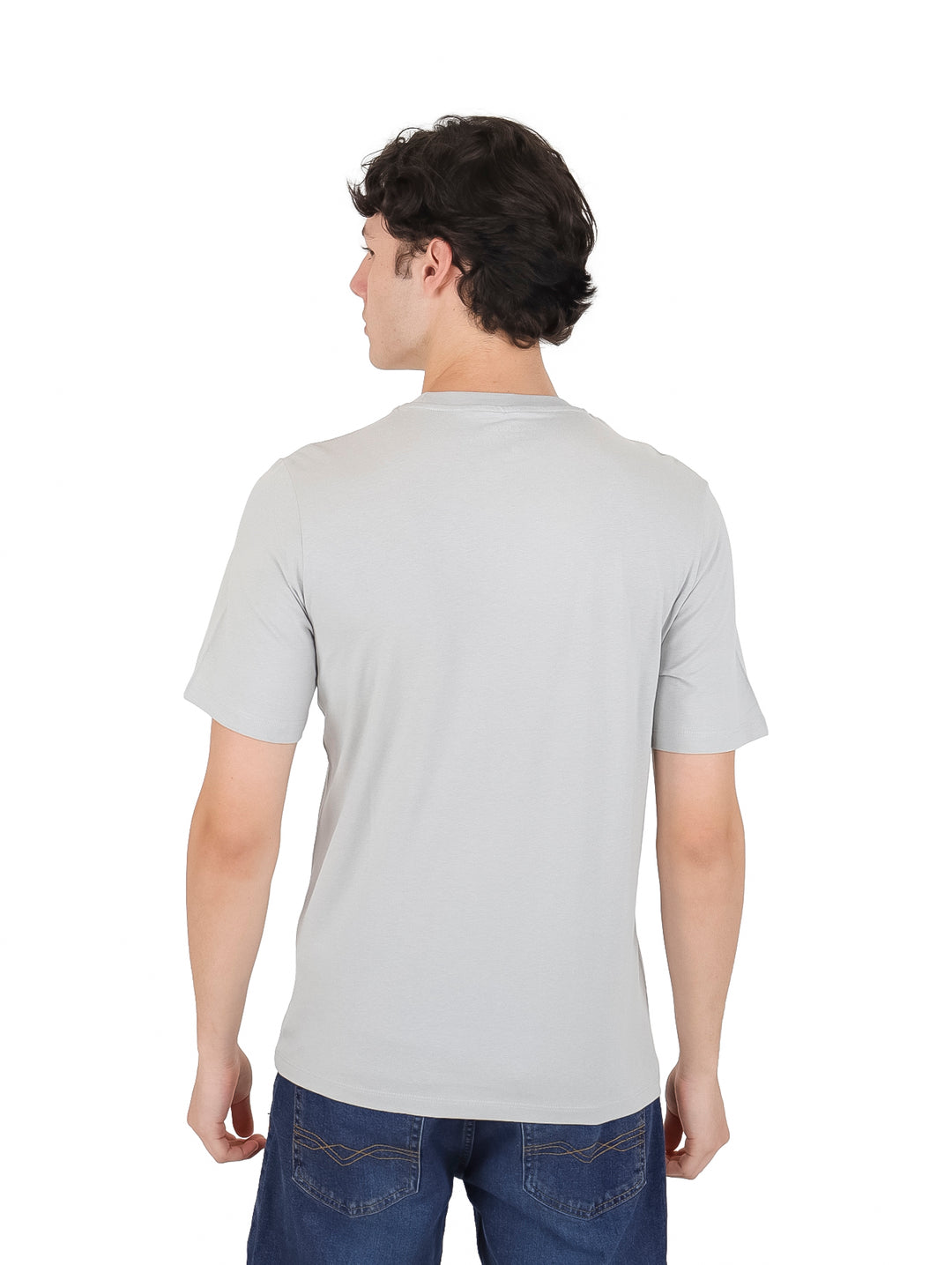 Playera Jack &amp; Jones Gris con Estampado para Hombre
