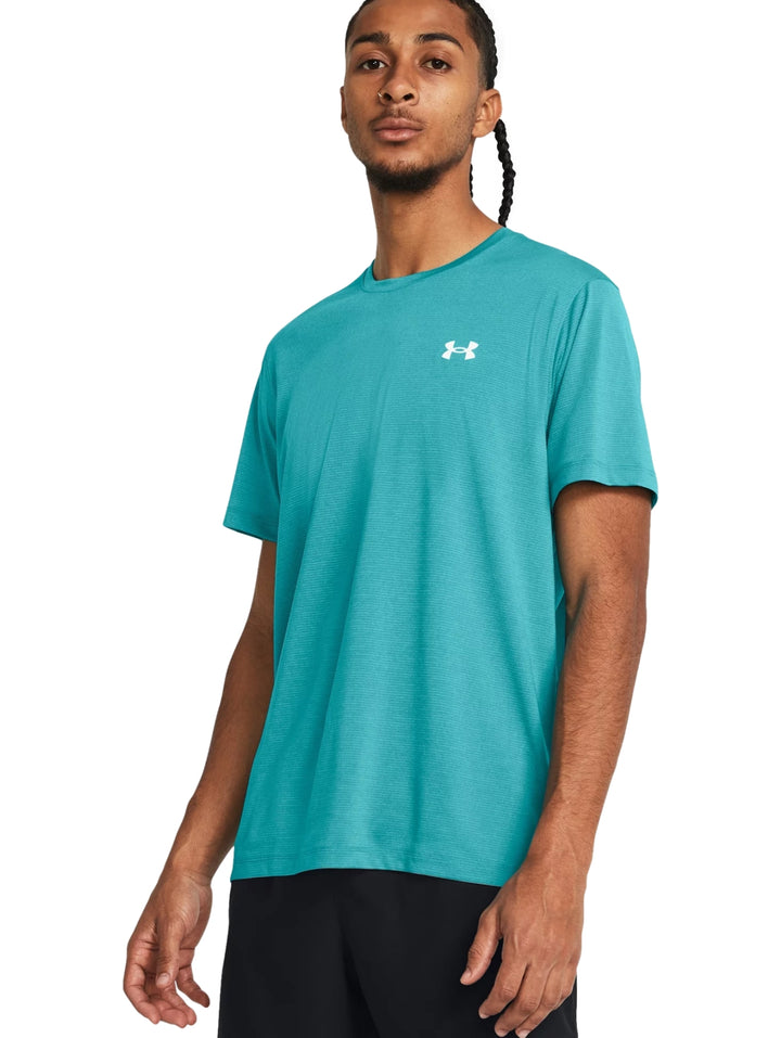Playera Under Armour Launch Manga Corta Azul para Hombre