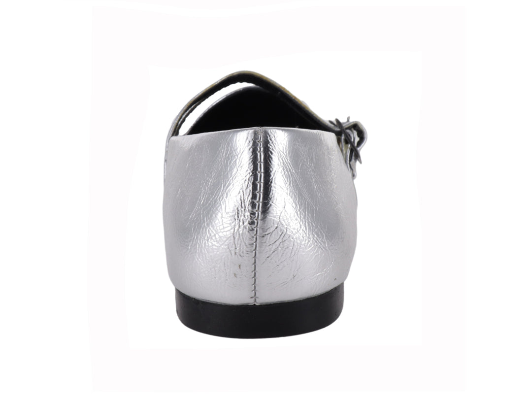 Zapatos Planos Luna Rosa Plata para Mujer