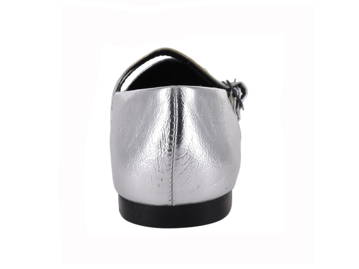 Zapatos Planos Luna Rosa Plata para Mujer
