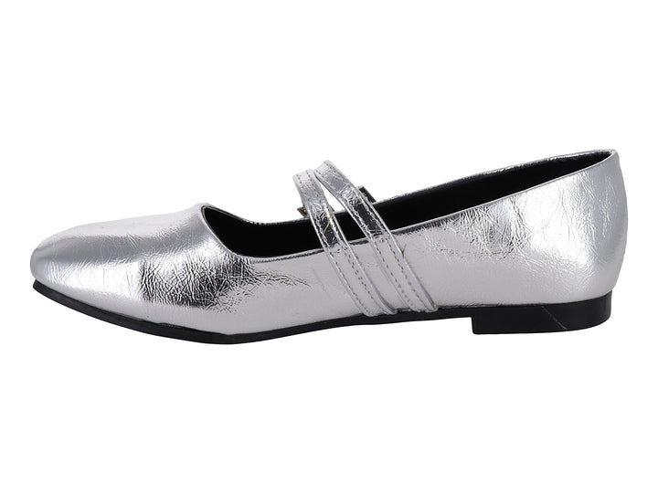 Zapatos Planos Luna Rosa Plata para Mujer