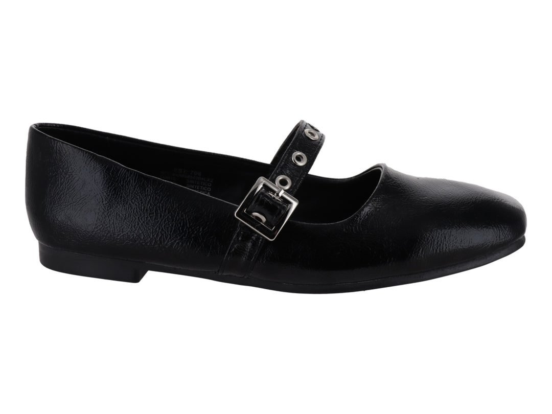 Zapatos Planos Luna Rosa Negro para Mujer