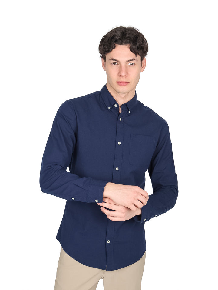 Camisa Jack &amp; Jones Oxford Azul Marino para Hombre