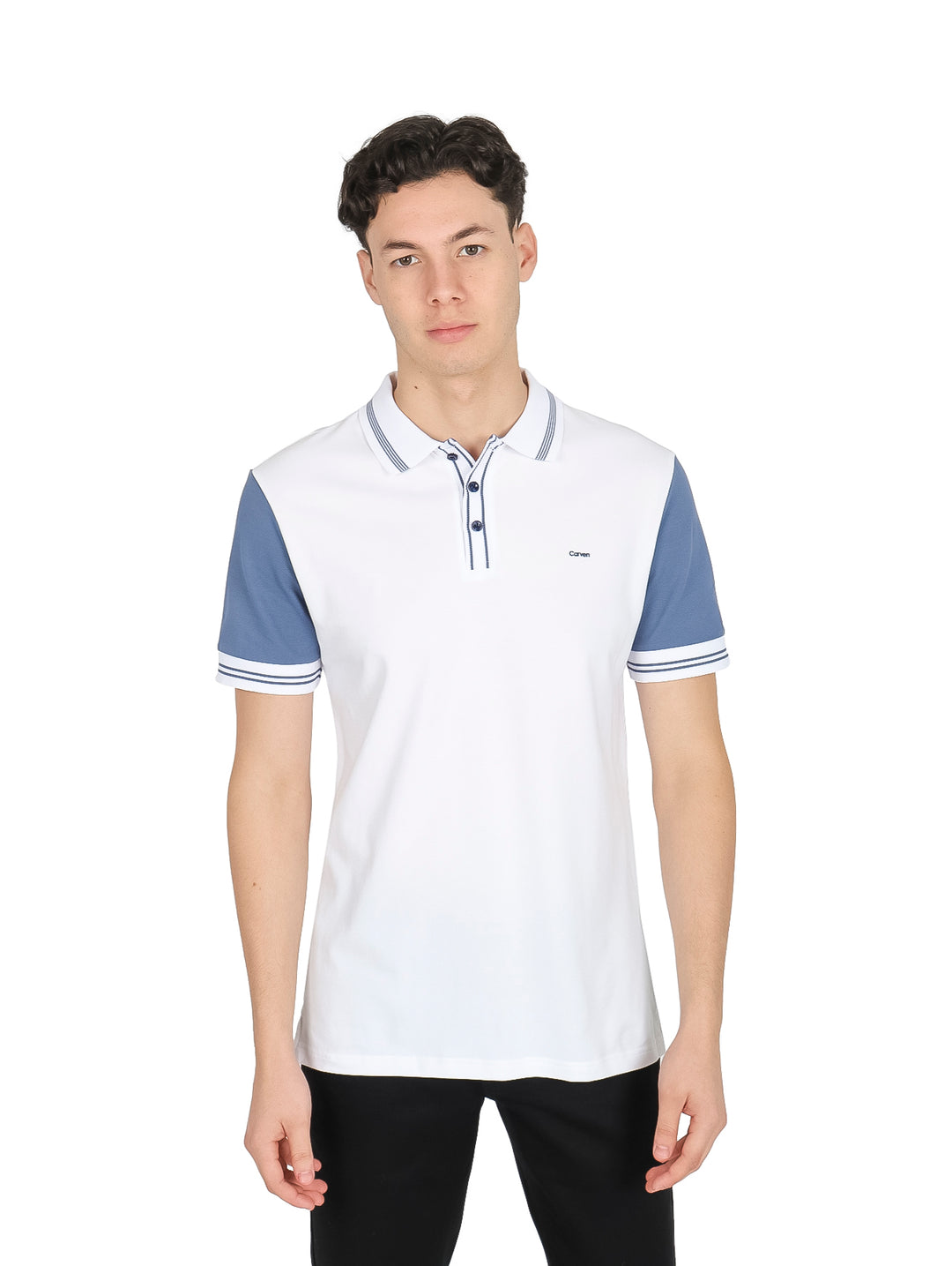 Playera Polo Carven Azul para Hombre