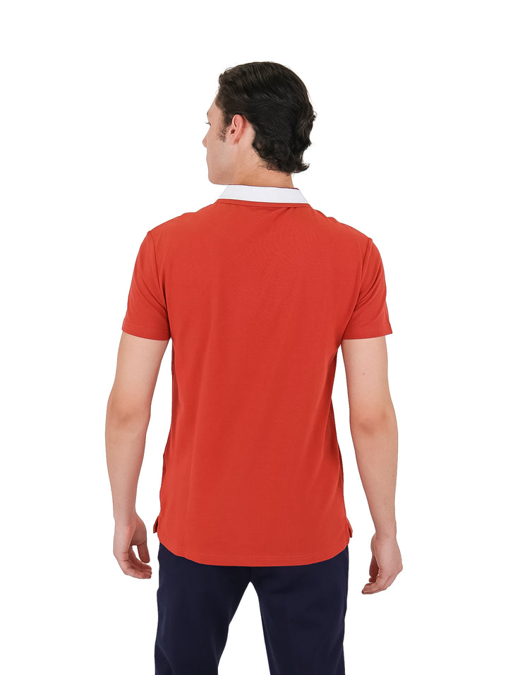 Playera Polo Carven Color Terracota para Hombre