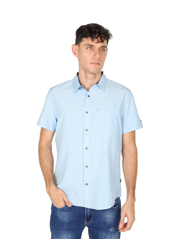 Camisa DKNY Manga Corta Azul Cerúleo para Hombre