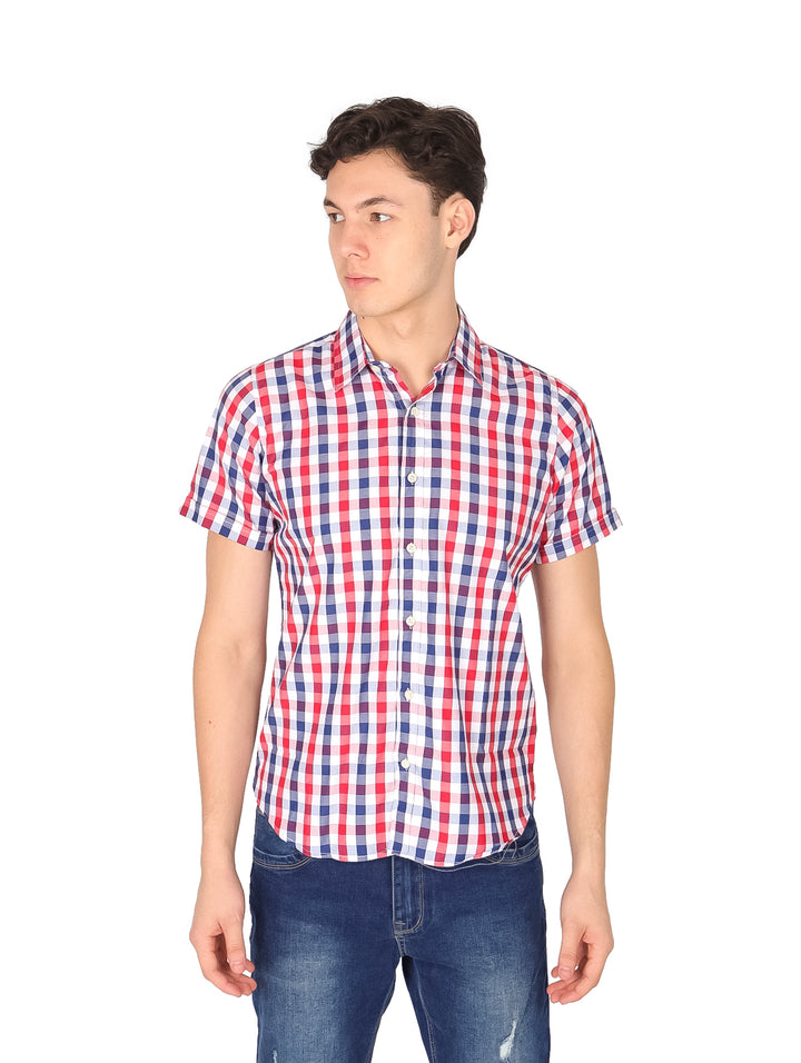Camisa de Cuadros Custom Rojo Multicolor para Hombre