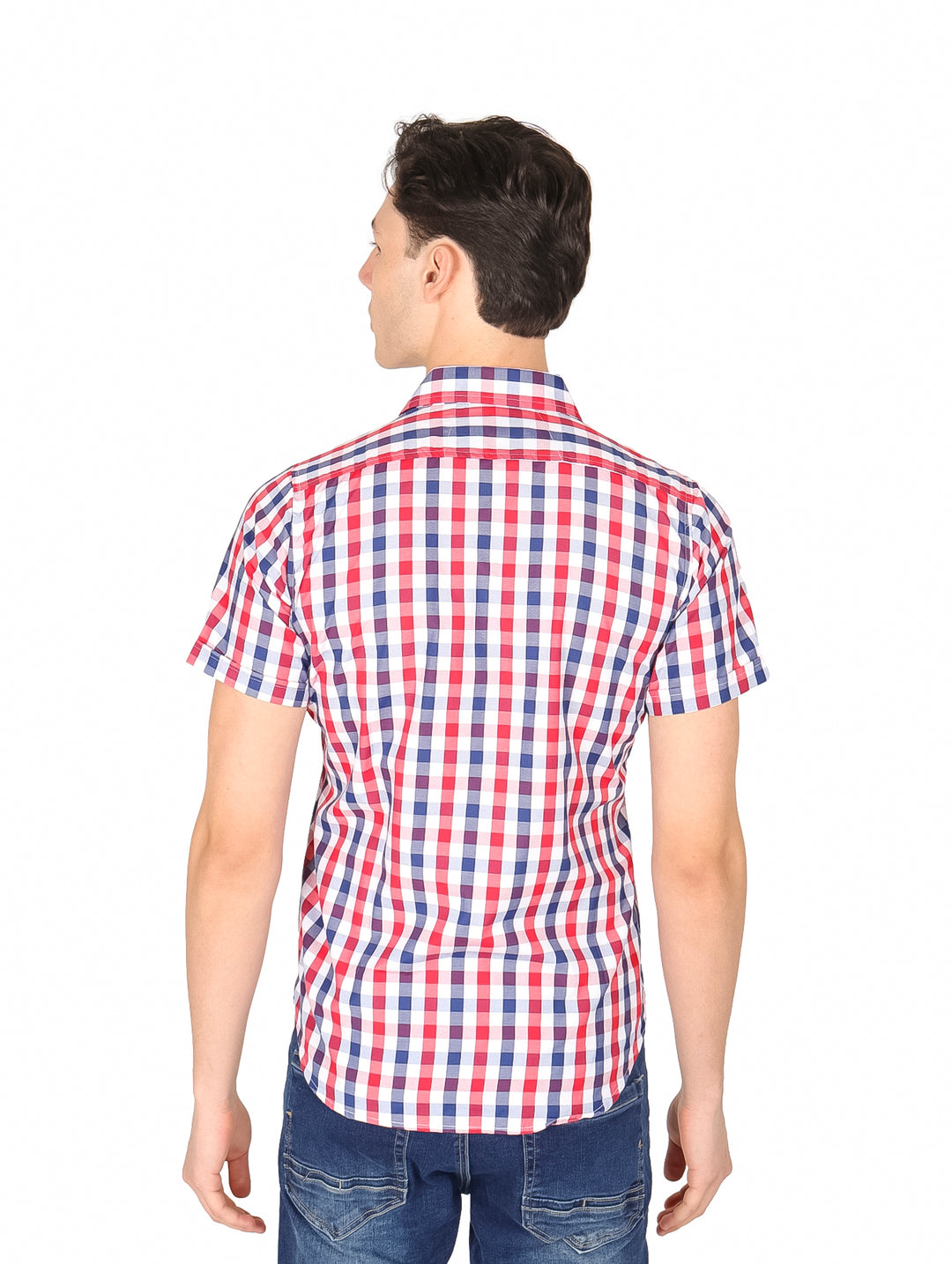 Camisa de Cuadros Custom Rojo Multicolor para Hombre