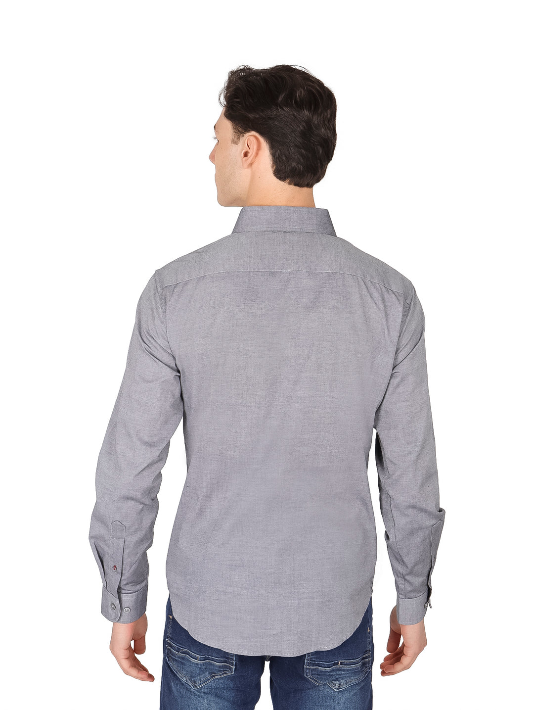 Camisa Manga Larga Vertical Eagle Gris para Hombre