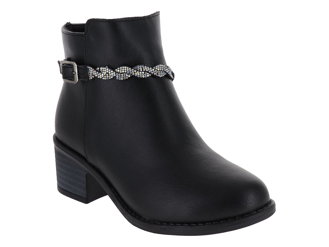 Botas Tropicana Negras con Pedrería para Niña