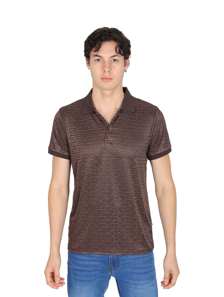 Playera Polo Barabas Color Chocolate para Hombre