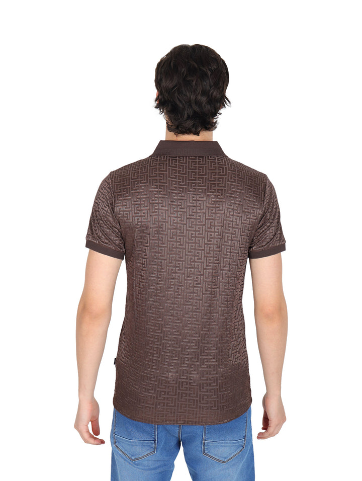 Playera Polo Barabas Color Chocolate para Hombre