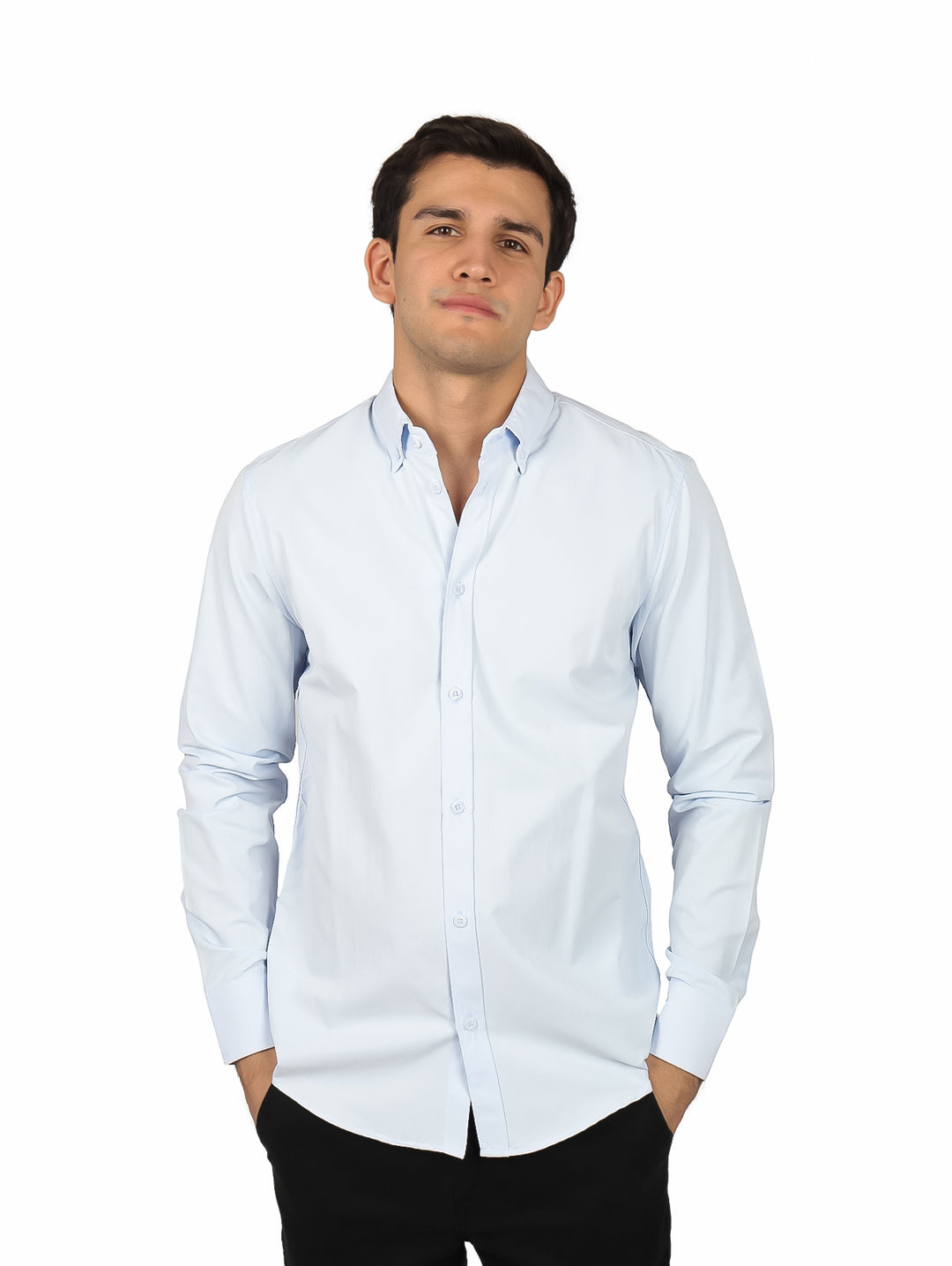 Camisa Authentic Lyon Manga Larga Azul Cielo para Hombre