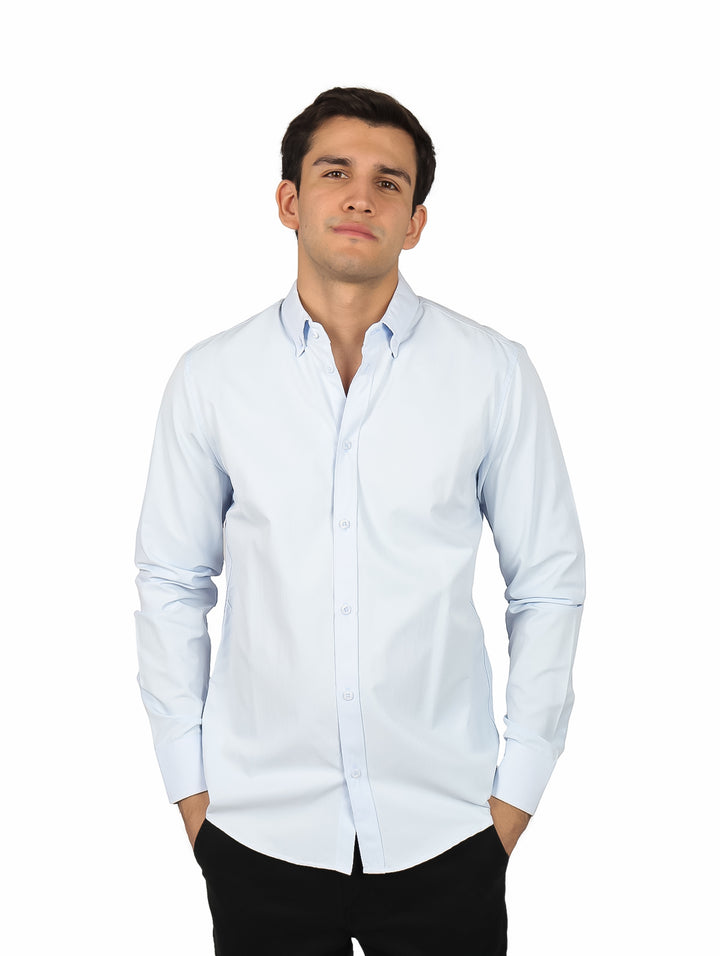 Camisa Authentic Lyon Manga Larga Azul Cielo para Hombre