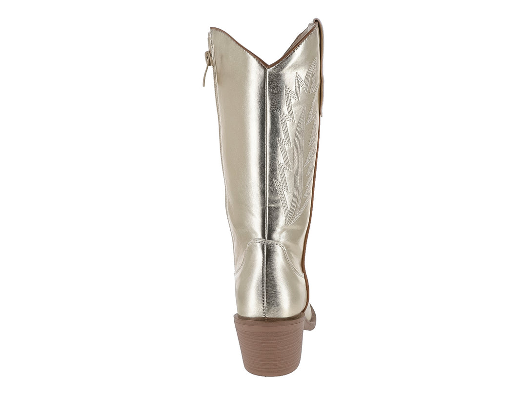 Botas Vaqueras ROZE Dorado para Mujer