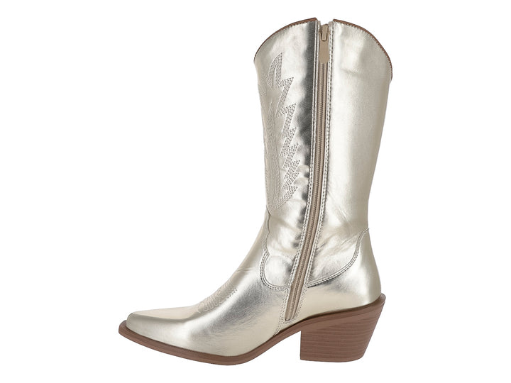 Botas Vaqueras ROZE Dorado para Mujer