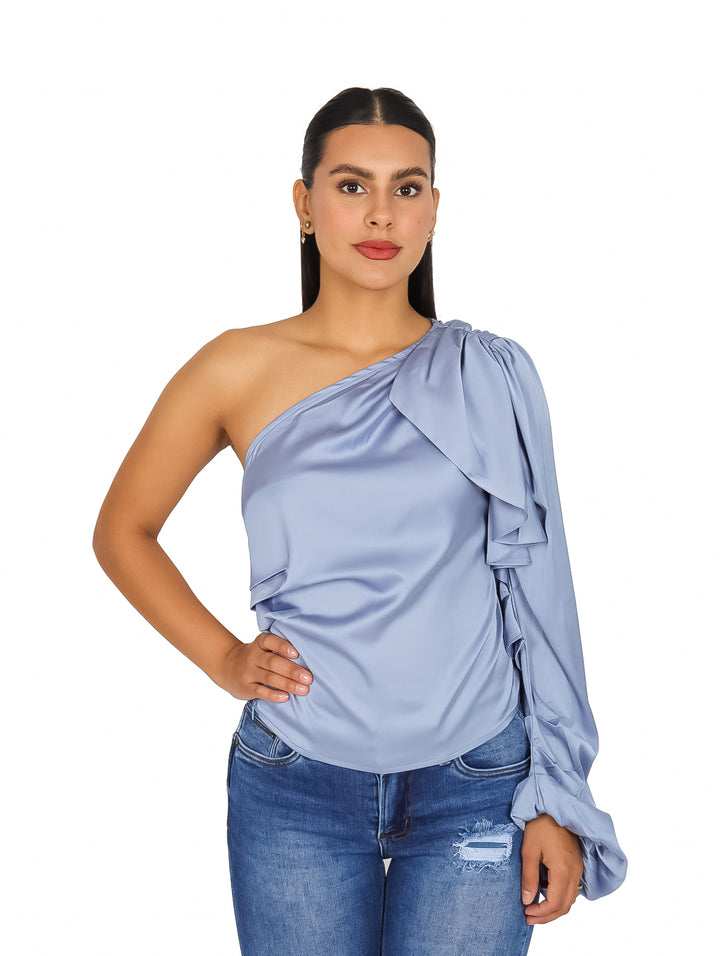Blusa Asimétrica HS Azul para Mujer