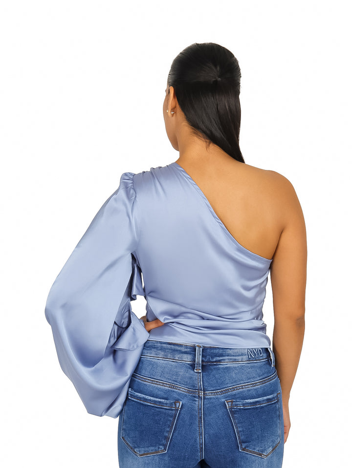 Blusa Asimétrica HS Azul para Mujer