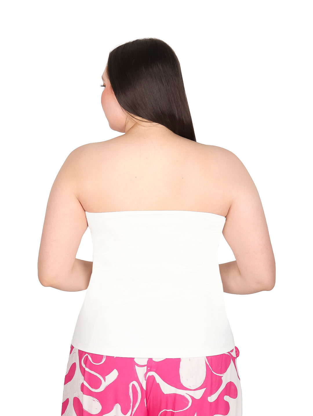 Blusa Strapless London Fashion Blanco para Mujer