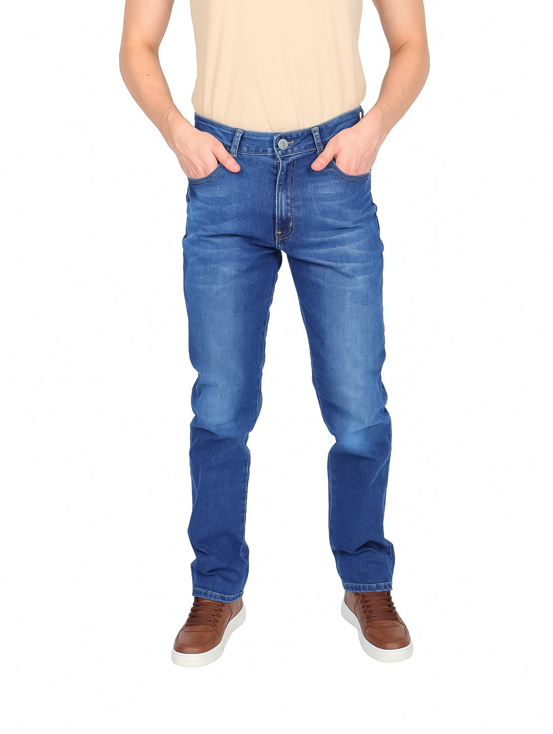 Pantalón de Mezclilla XB Jeans Slim Fit Color Stone para Hombre