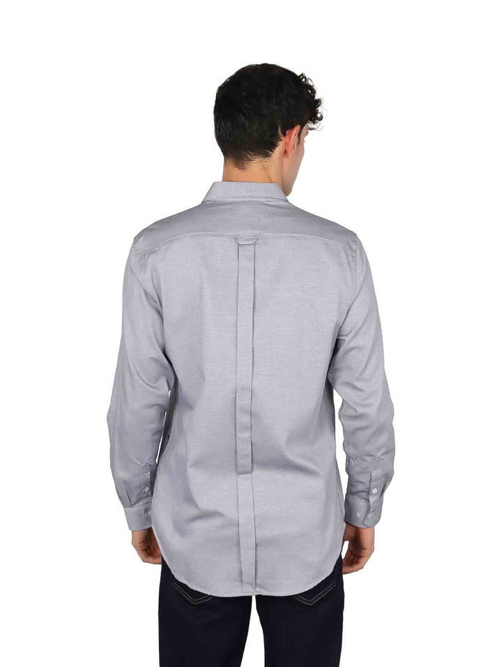 Camisa Furor Manga Larga Gris para Hombre