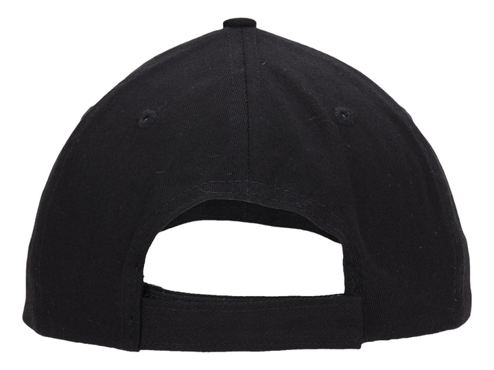Gorra deportiva Reebok de color negro con logotipo blanco y detalles en azul y rojo en el borde de la visera.