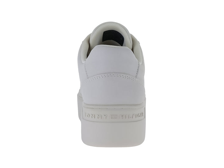 Tenis plataforma Tommy Hilfiger color ecru en material nubuck.