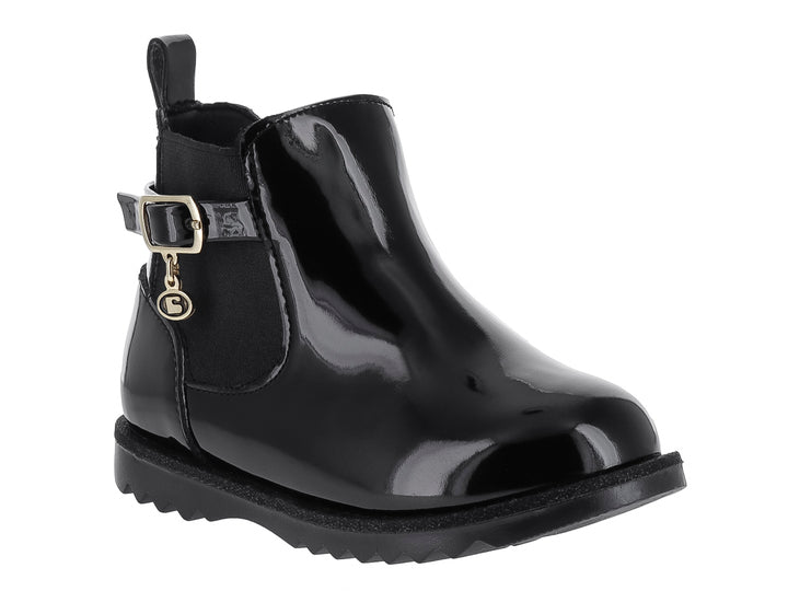 Botas Coqueta de Charol Negro para Niña