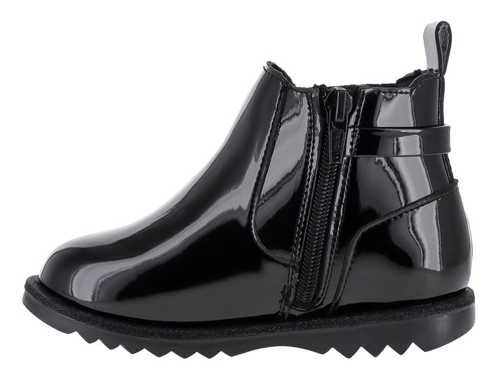 Botas Coqueta de Charol Negro para Niña