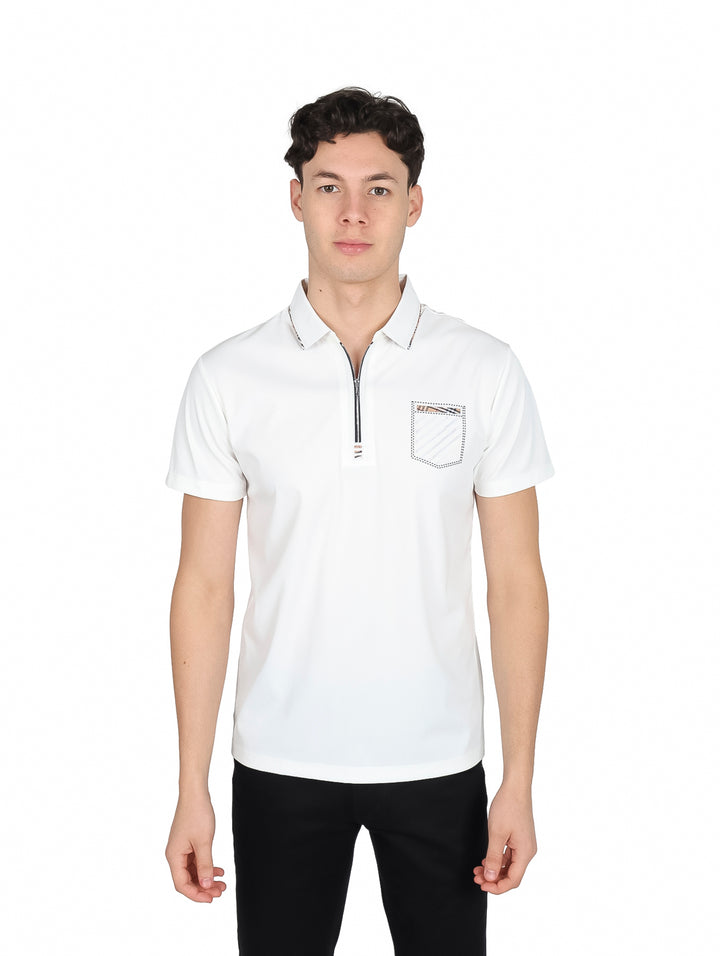 Playera Polo Pavini Blanca para Hombre
