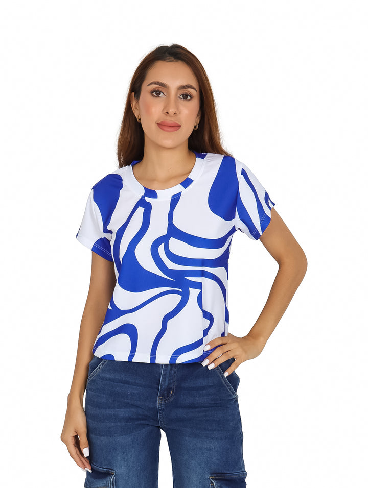 Blusa Estampada Azul Vanidad para Mujer