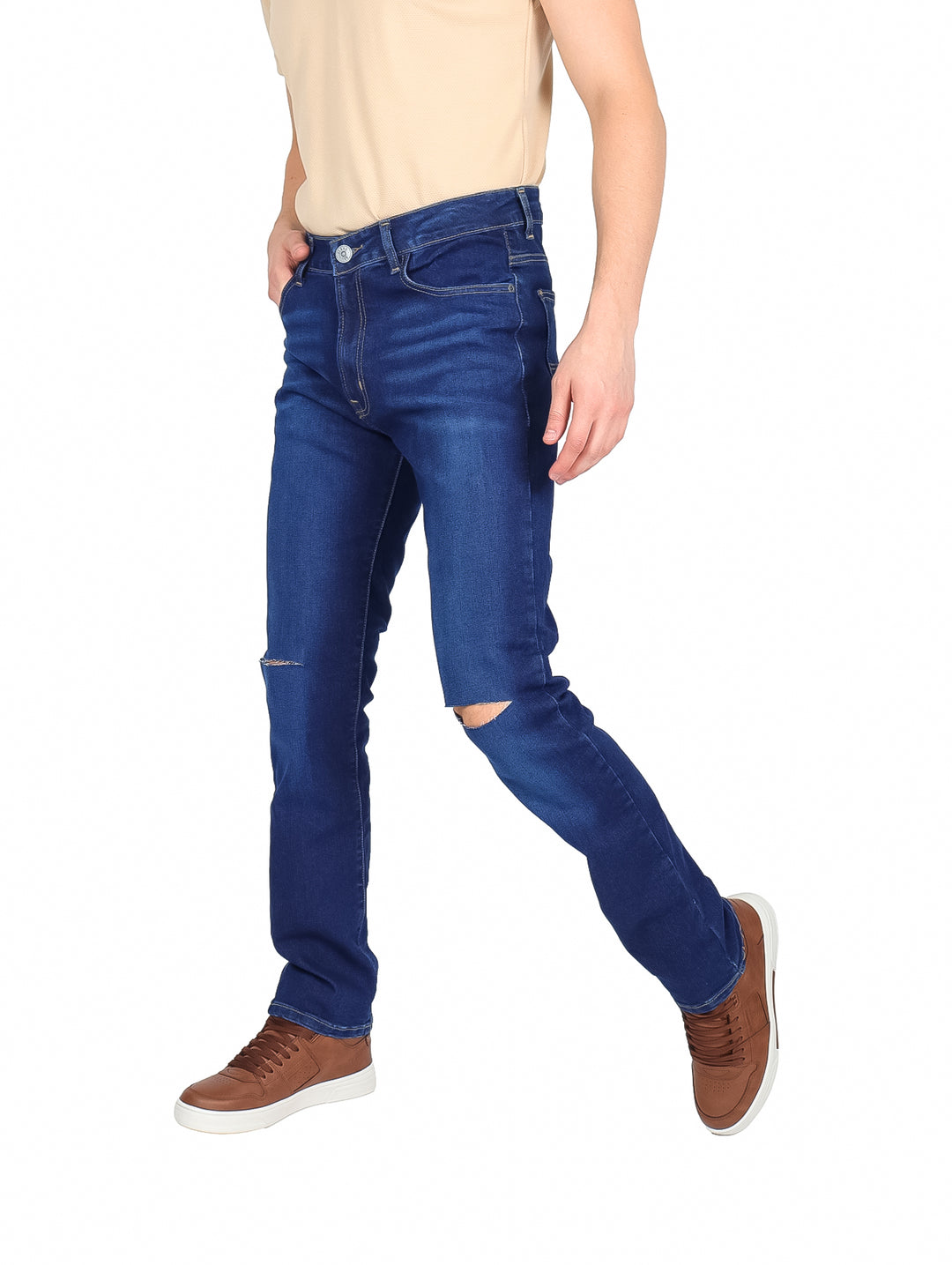 Pantalón de Mezclilla XB Jeans Slim Fit Color Stone para Hombre